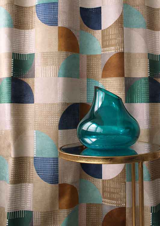 Terciopelo con estampado geométrico: La colección Geometric, diseño contemporáneo y elegante | Castilla Textil