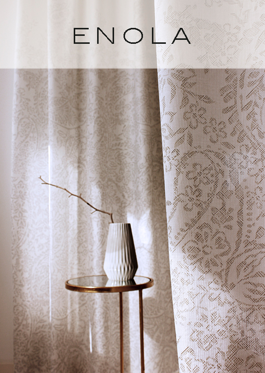 Visillo con estampado: Colección Enola, el detalle perfecto para tus ventanas | Castilla Textil